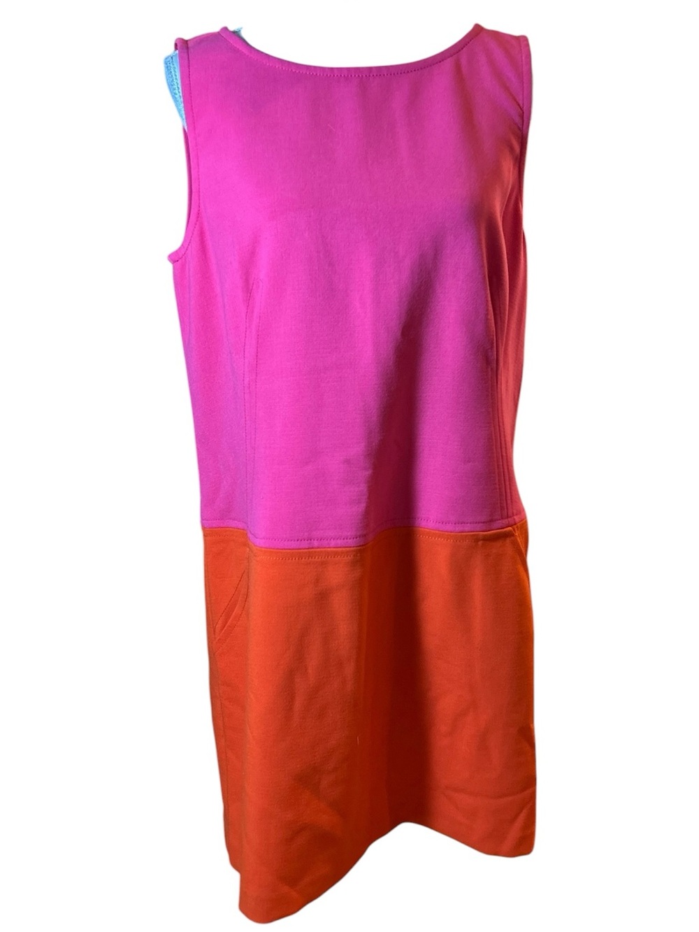 LOFT Colorblock Sleeveless Sheath Mini Dress in Fuchsia and Orange 🆕